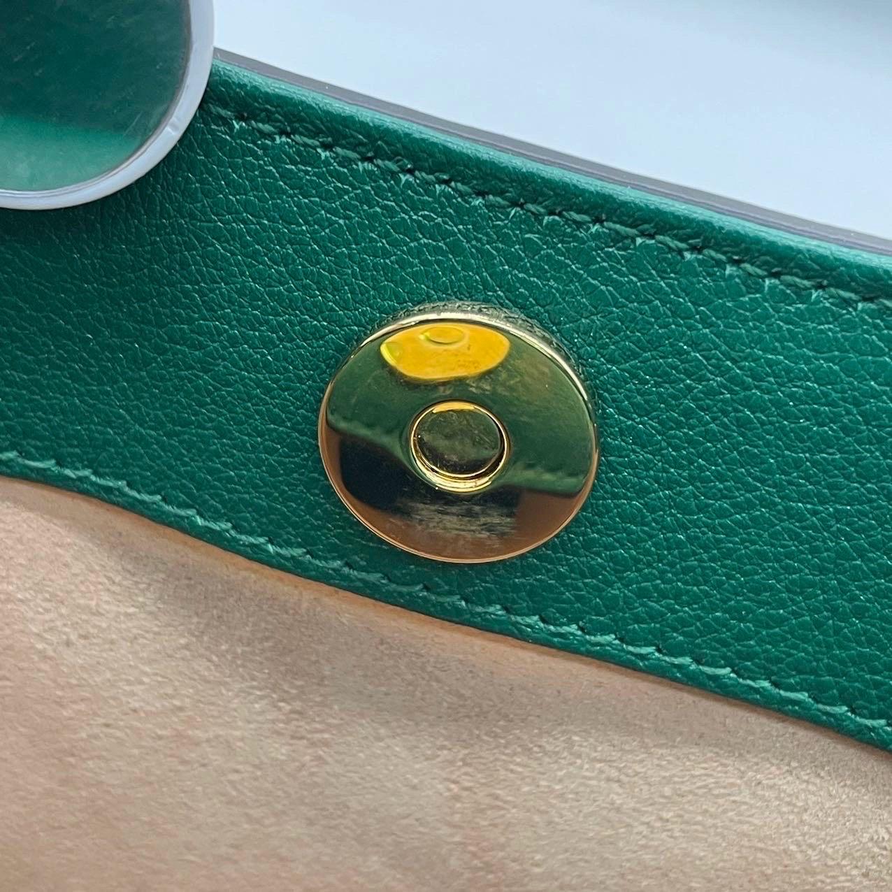 Gucci Diana Mini Bolso de Piel Verde Asa de Bambú con Correa en venta 10