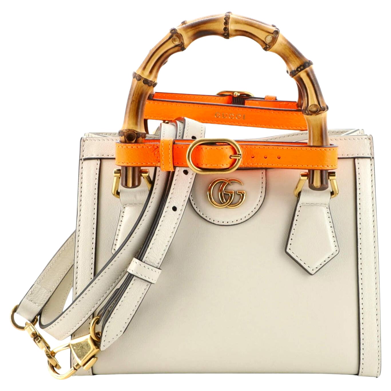 Gucci Diana NM Bamboo Handle Tote Leather Mini