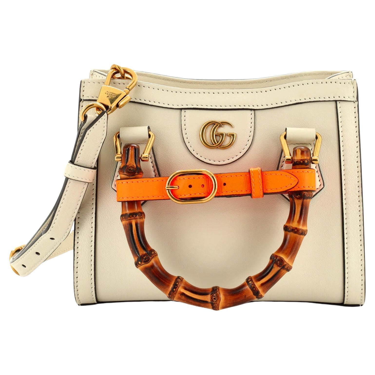 Gucci Diana NM Bamboo Handle Tote Leather Mini For Sale at 1stDibs