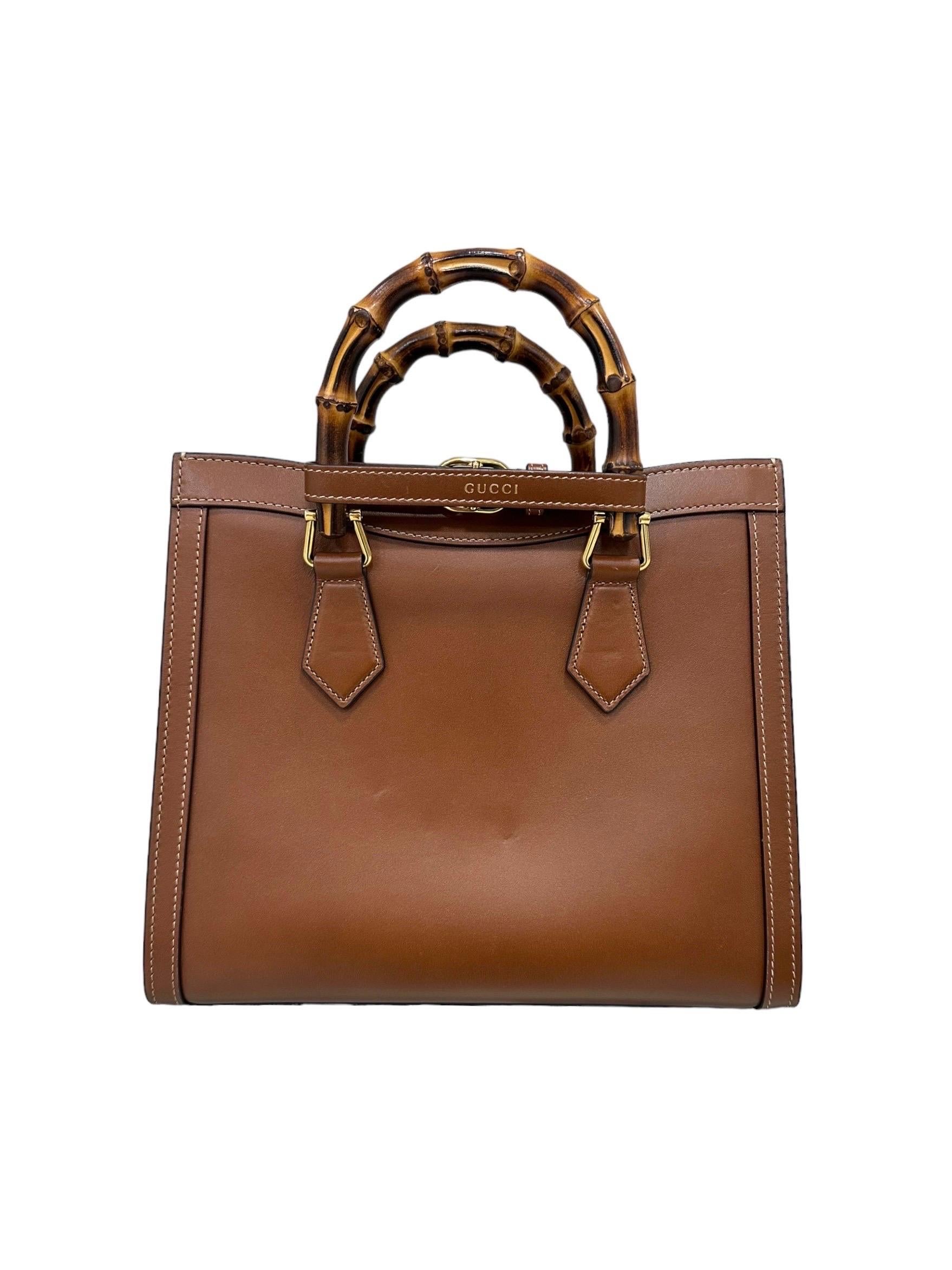 Gucci Diana Small Bamboo Brown Top Handle Bag 4
