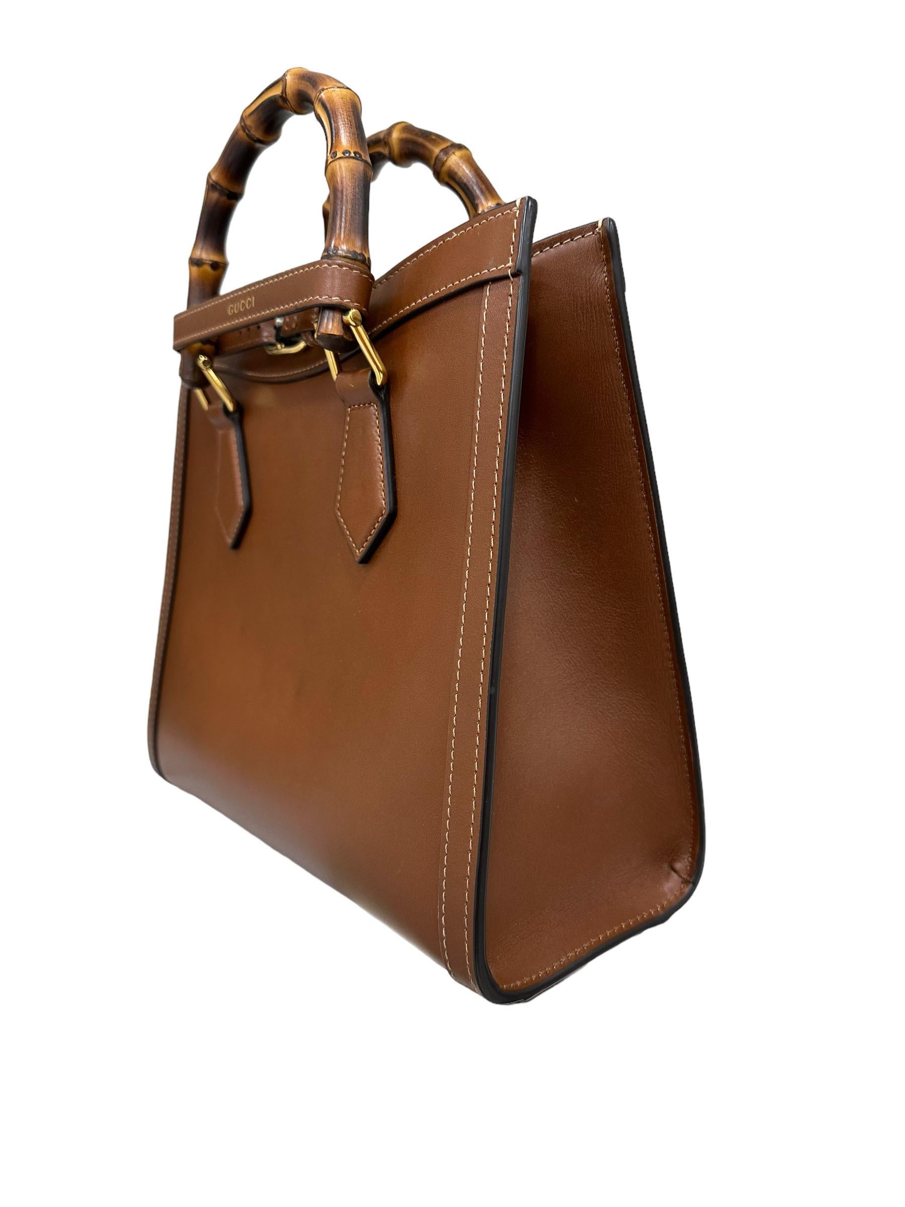 Gucci Diana Small Bamboo Brown Top Handle Bag 8