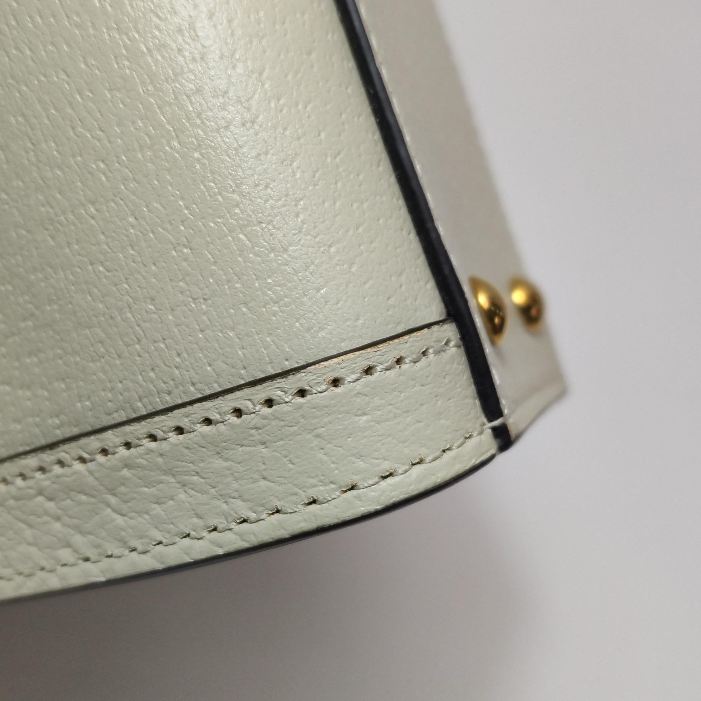 Gucci Diana Small East West Cream White Leather Bag Bamboo Handle with Strap en venta 8