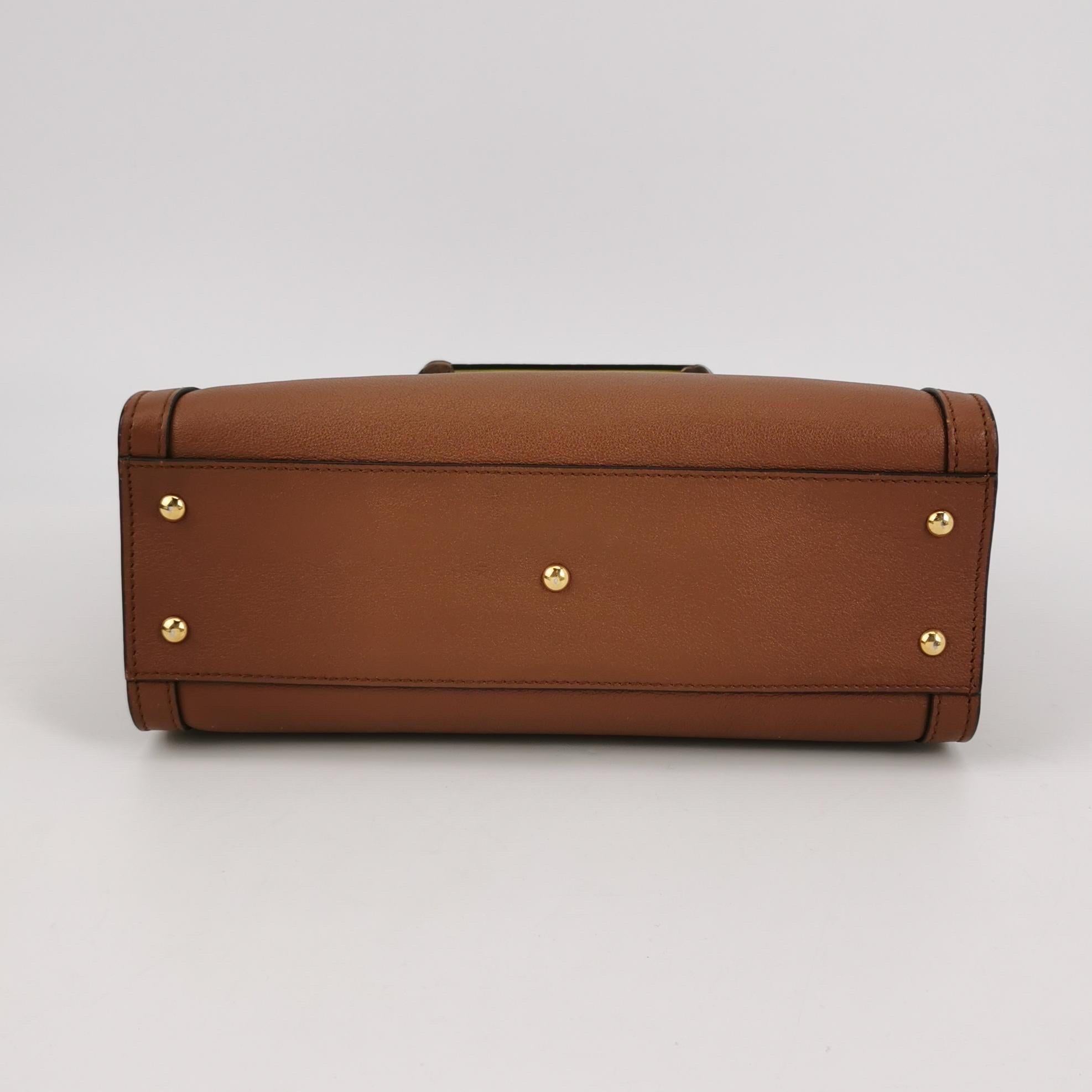 Gucci Diana Small Tan Brown Calfskin Leather Bamboo Top Handles Crossbody Bag For Sale 1