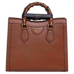 Gucci Diana Top Handle Bag — Brown