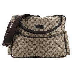 Gucci Beige/Pink GG Canvas And Leather Diaper Bag at 1stDibs