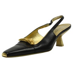 Gucci: tacchi a spillo in pelle con accenti Dionysus  Taglia 6 US