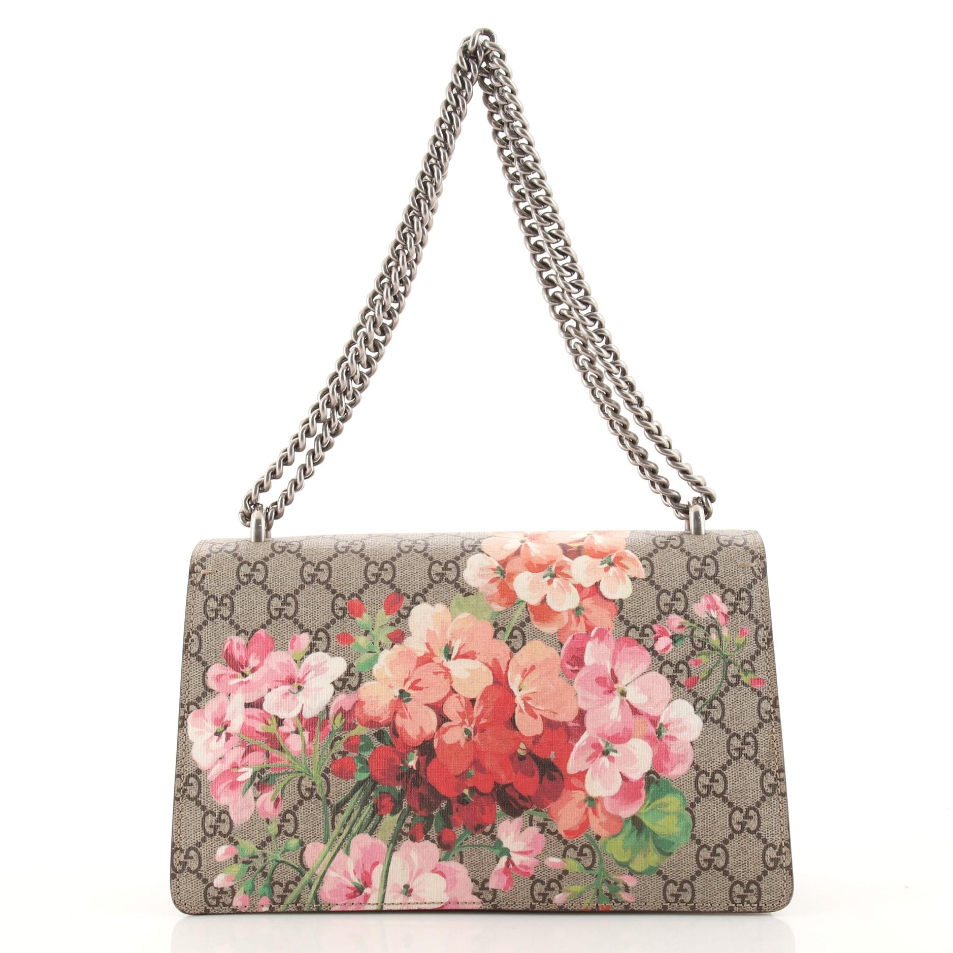 Gucci Dionysus Bag Blooms Print GG Coated Canvas Medium In Good Condition In NY, NY