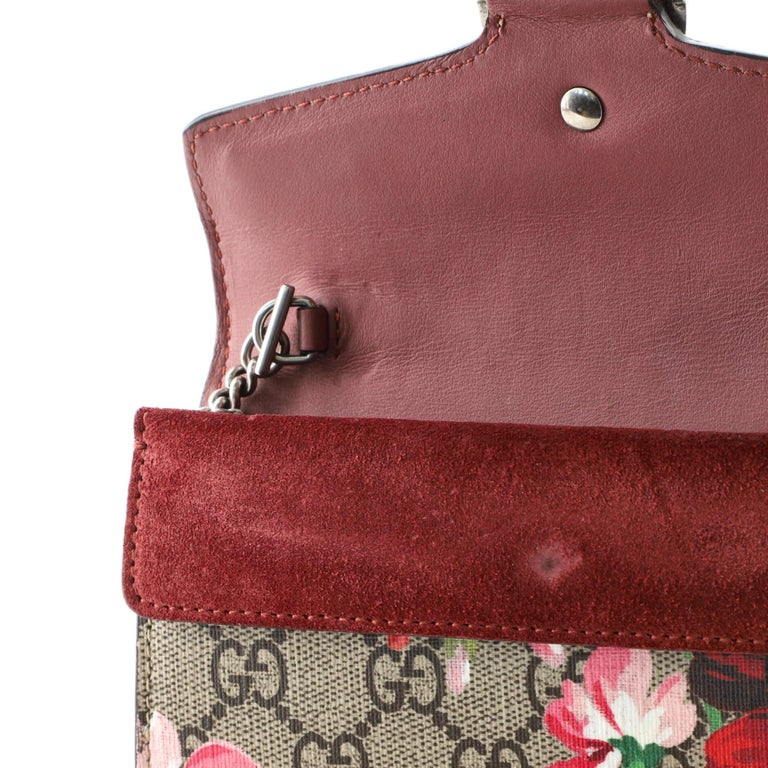 Dionysus super mini leather-trimmed coated-canvas shoulder bag