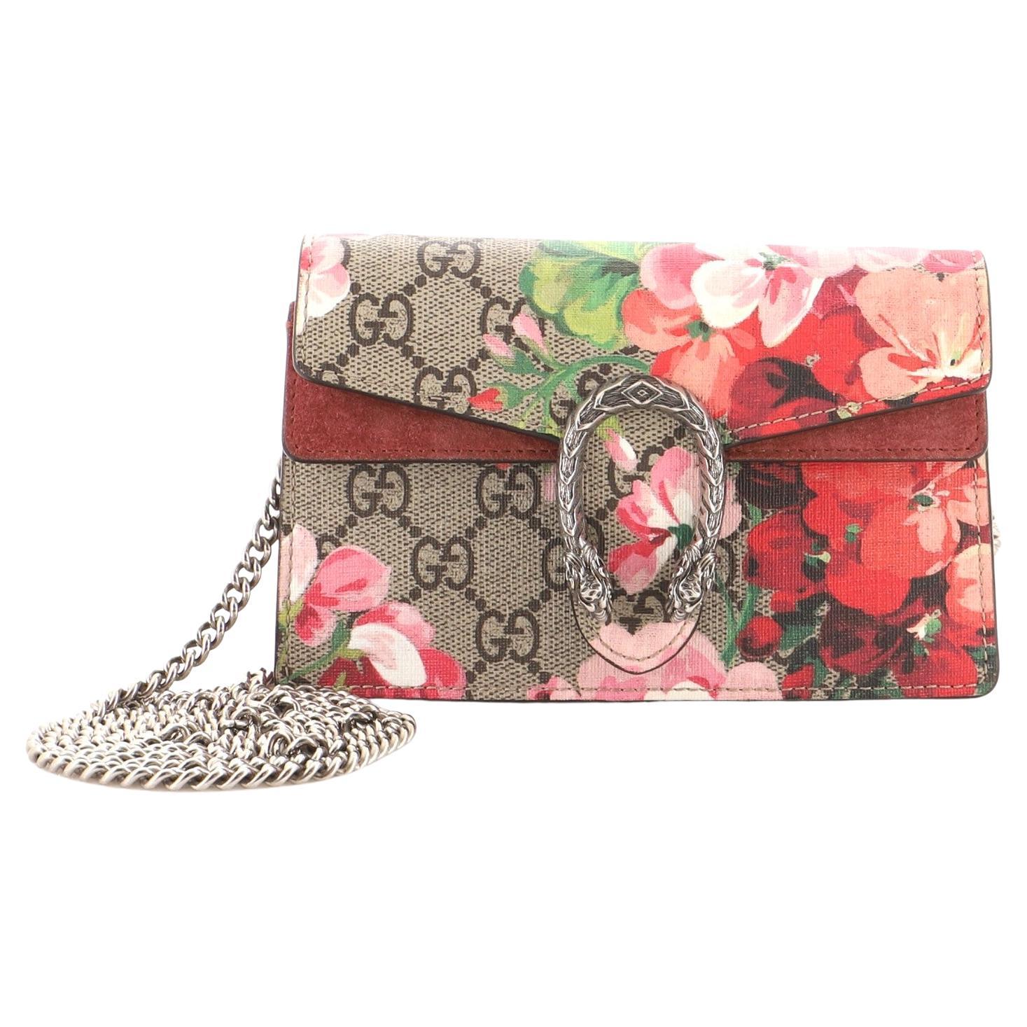 Gucci Dionysus Bag Blooms Print GG Coated Canvas Super Mini