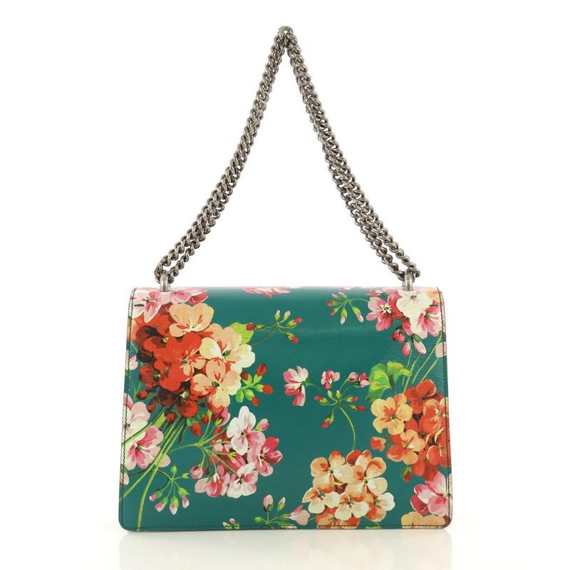 Blue Gucci Dionysus Bag Blooms Print Leather Medium