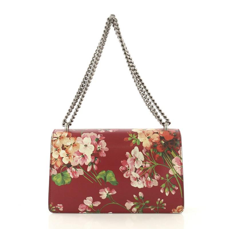 Brown Gucci Dionysus Bag Blooms Print Leather Small