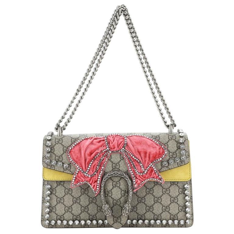 Gucci Dionysus Bag Crystal Embellished GG Coated Canvas Small