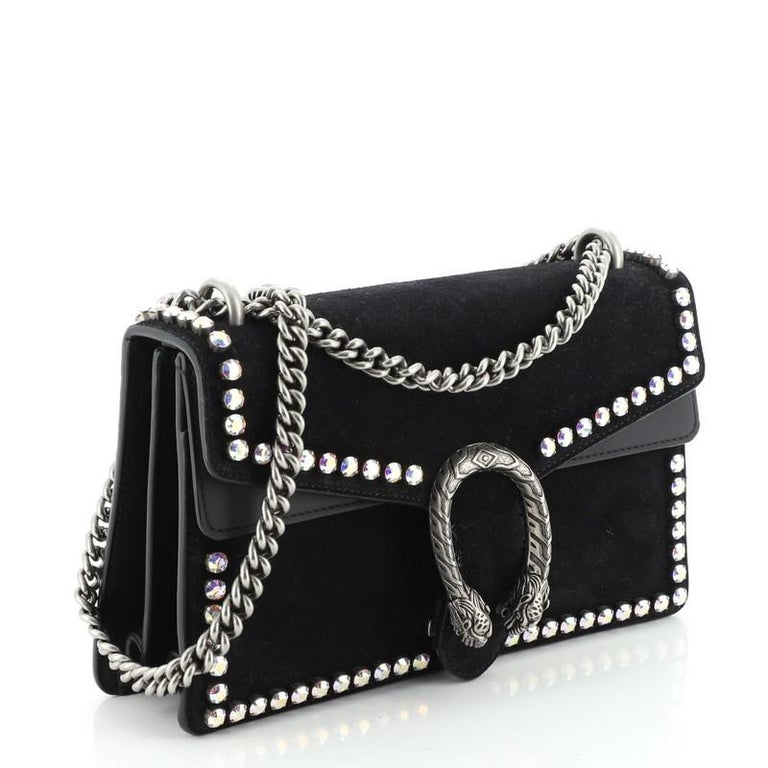 Gucci Dionysus Bag Crystal Embellished Suede Small at 1stDibs