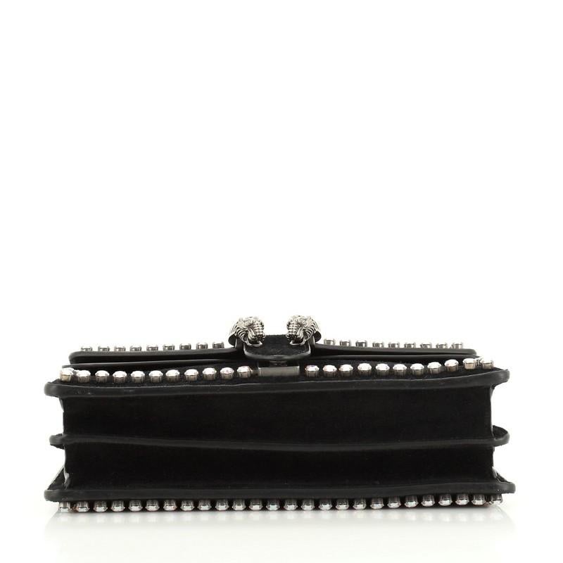 Gucci Dionysus Bag Crystal Embellished Suede Small In Good Condition In NY, NY