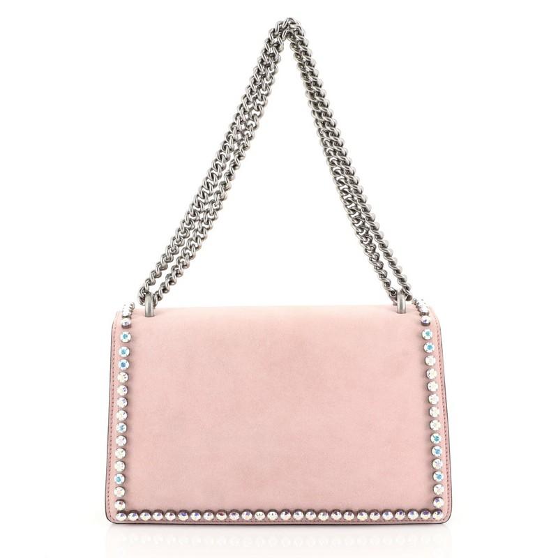 Gucci Dionysus Bag Crystal Embellished Suede Small In Good Condition In NY, NY