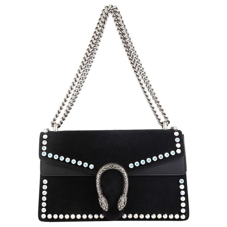 Gucci Dionysus Bag Crystal Embellished Suede Small at 1stDibs