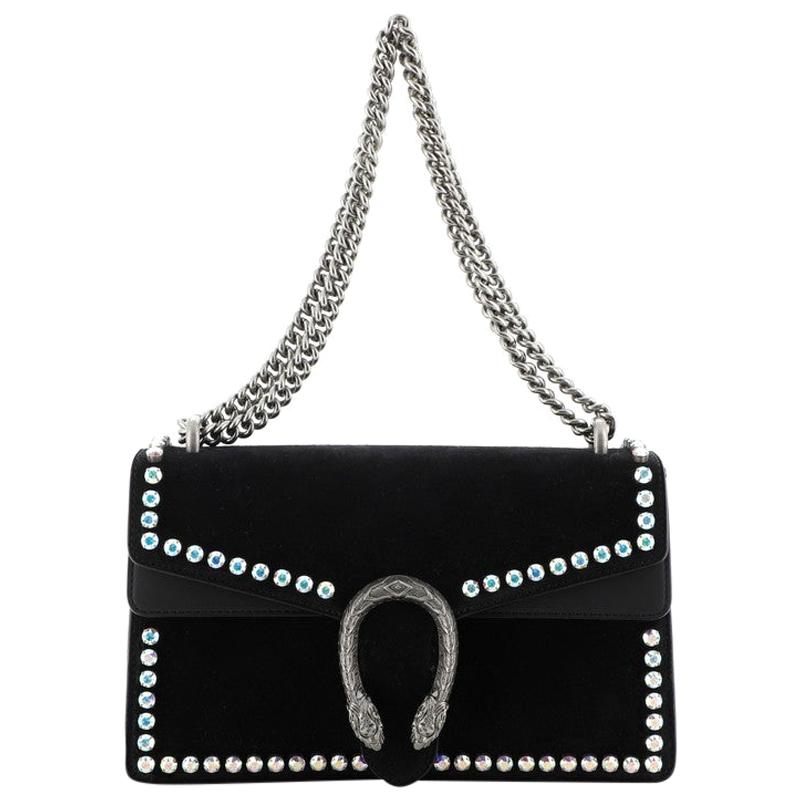Gucci Dionysus Bag Crystal Embellished Suede Small