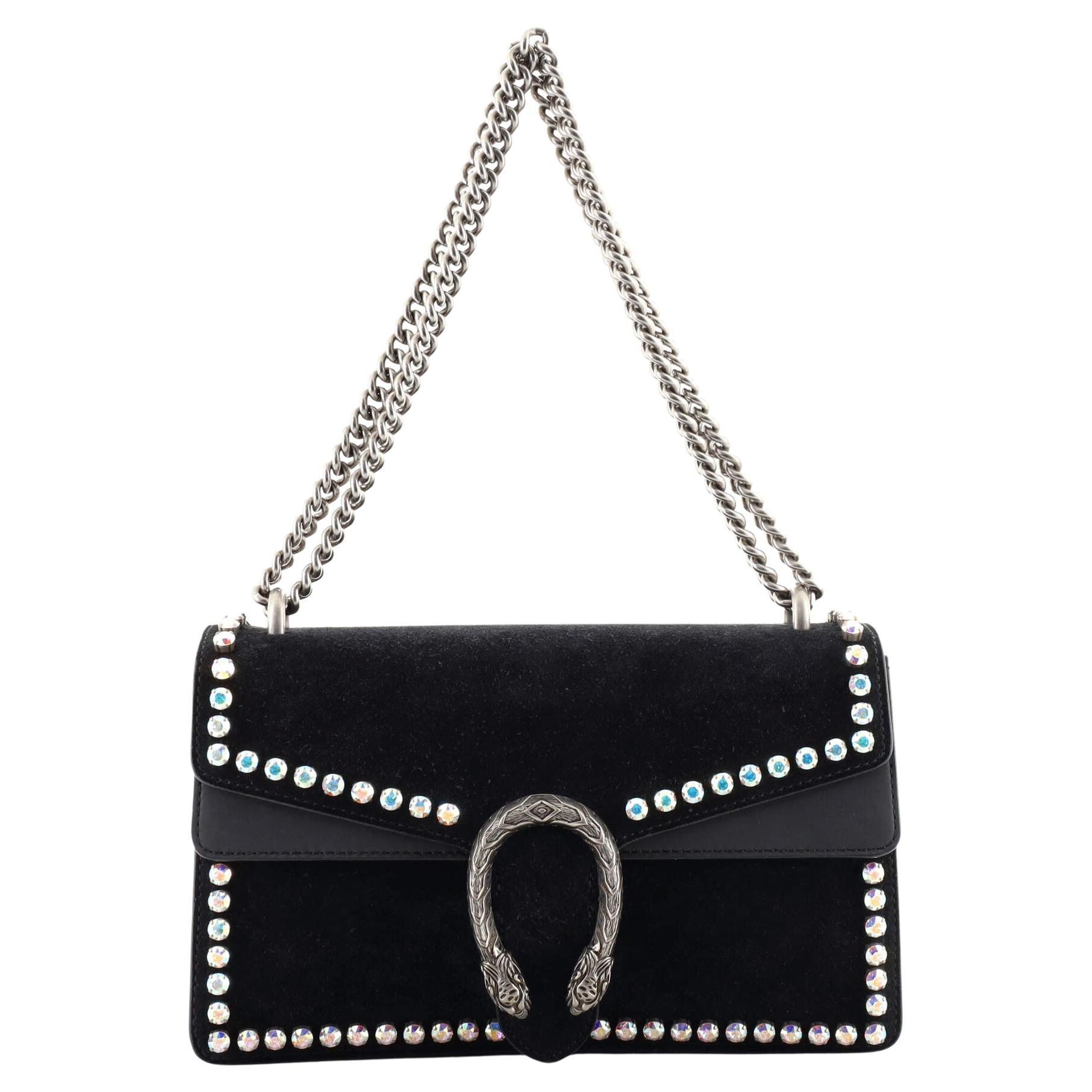 Gucci Dionysus Bag Crystal Embellished Suede Small