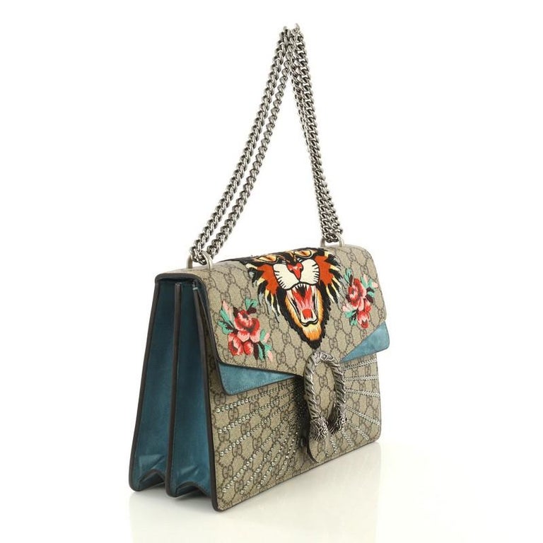 Gucci Dionysus Bag Embellished GG Coated Canvas Medium at 1stDibs