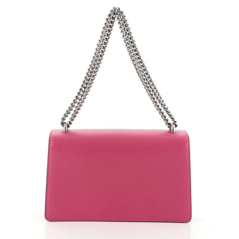 Pink Gucci Dionysus Bag Embellished Leather Small