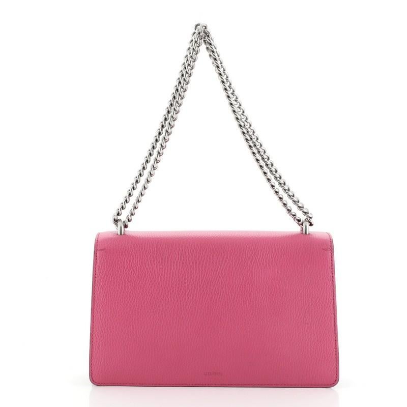 Pink Gucci Dionysus Bag Embellished Leather Small