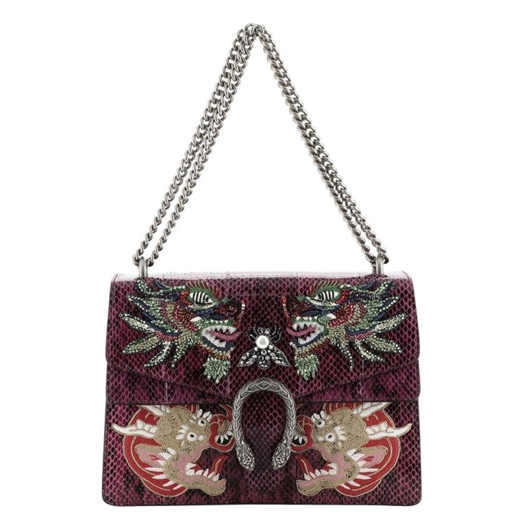  Gucci  Dionysus Bag Embellished Python Medium