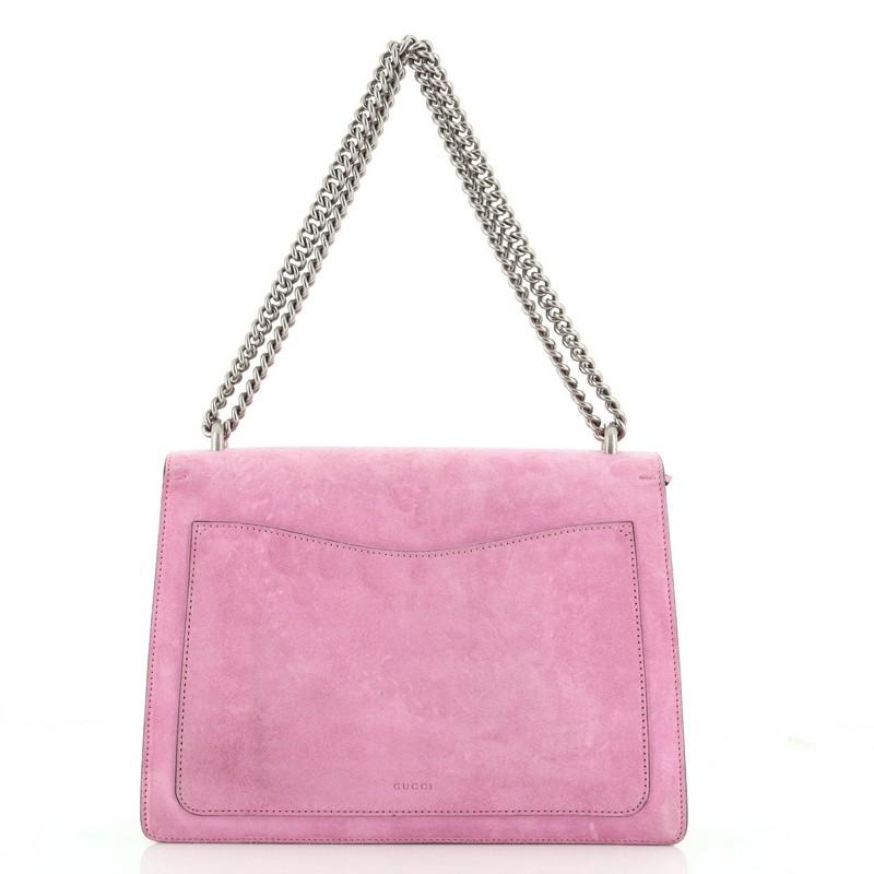 Purple Gucci Dionysus Bag Embellished Suede Medium