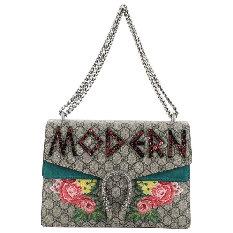 Gucci Dionysus Bag Embroidered GG Coated Canvas Medium 