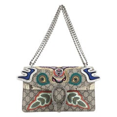 Gucci Dionysus Bag Embroidered GG Coated Canvas with Python Small