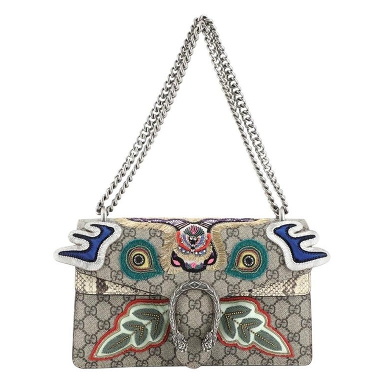 gucci dionysus bag patchwork python medium at 1stdibs... Gucci Dionysus Bag Embroidered GG Coated Canvas with Python Small at ...