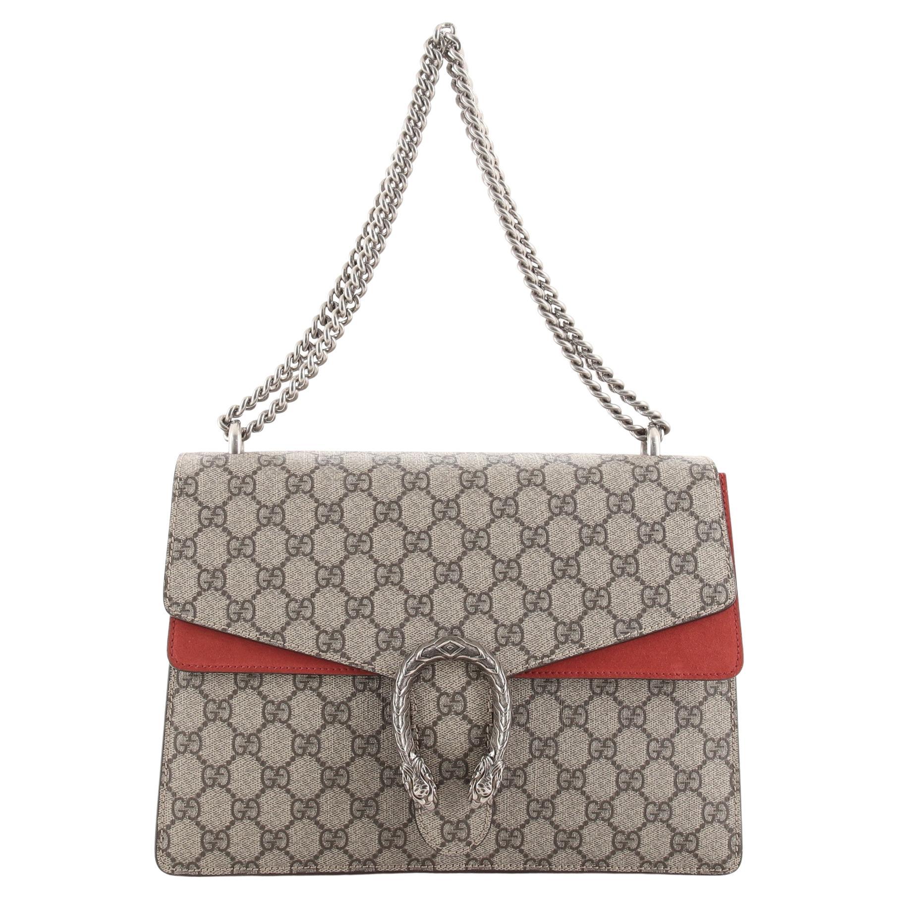 Gucci Padlock Saddle Shoulder Bag Tian Print GG Coated Canvas Medium at