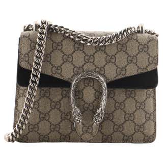 Gucci Snap Flap Messenger Bag Diamante Coated Canvas Medium Brown For ...