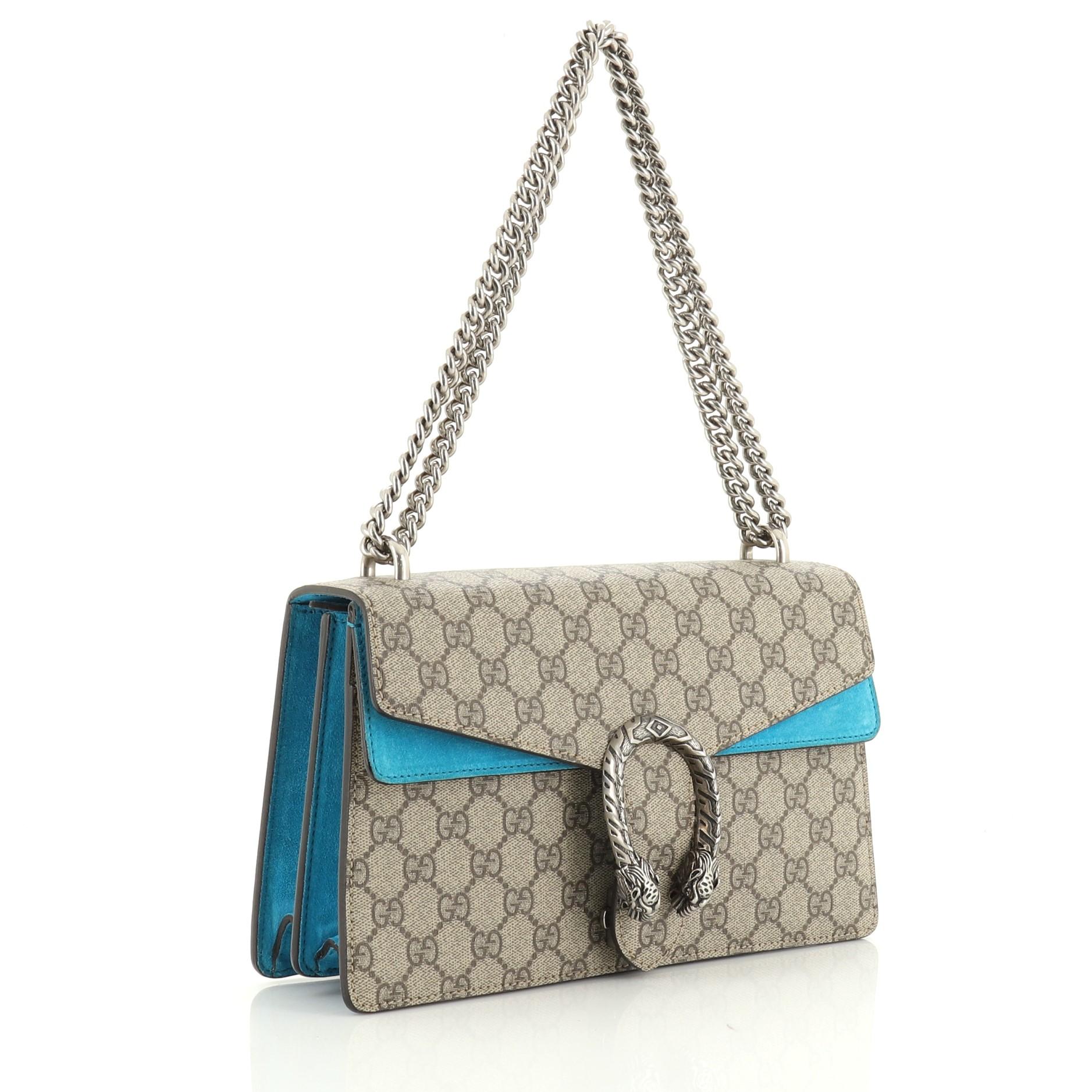 Gray Gucci Dionysus Bag GG Coated Canvas Small