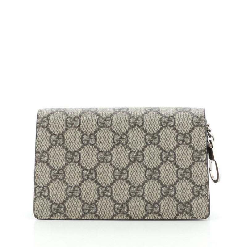 Gray Gucci Dionysus Bag GG Coated Canvas Super Mini