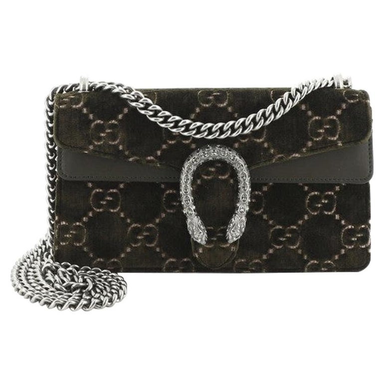 Gucci Dionysus Bag GG Velvet Mini For Sale at 1stdibs