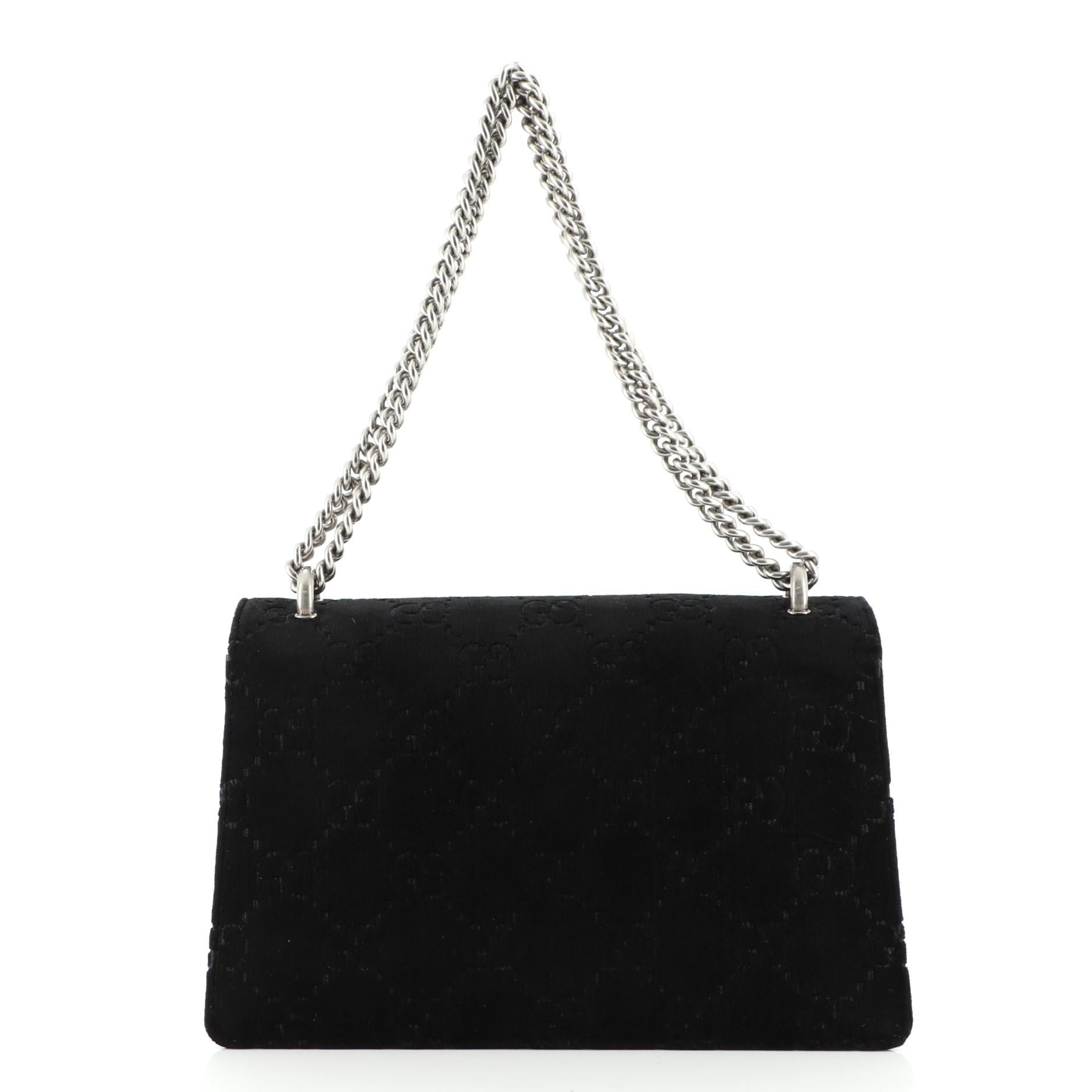 Black Gucci Dionysus Bag GG Velvet Small