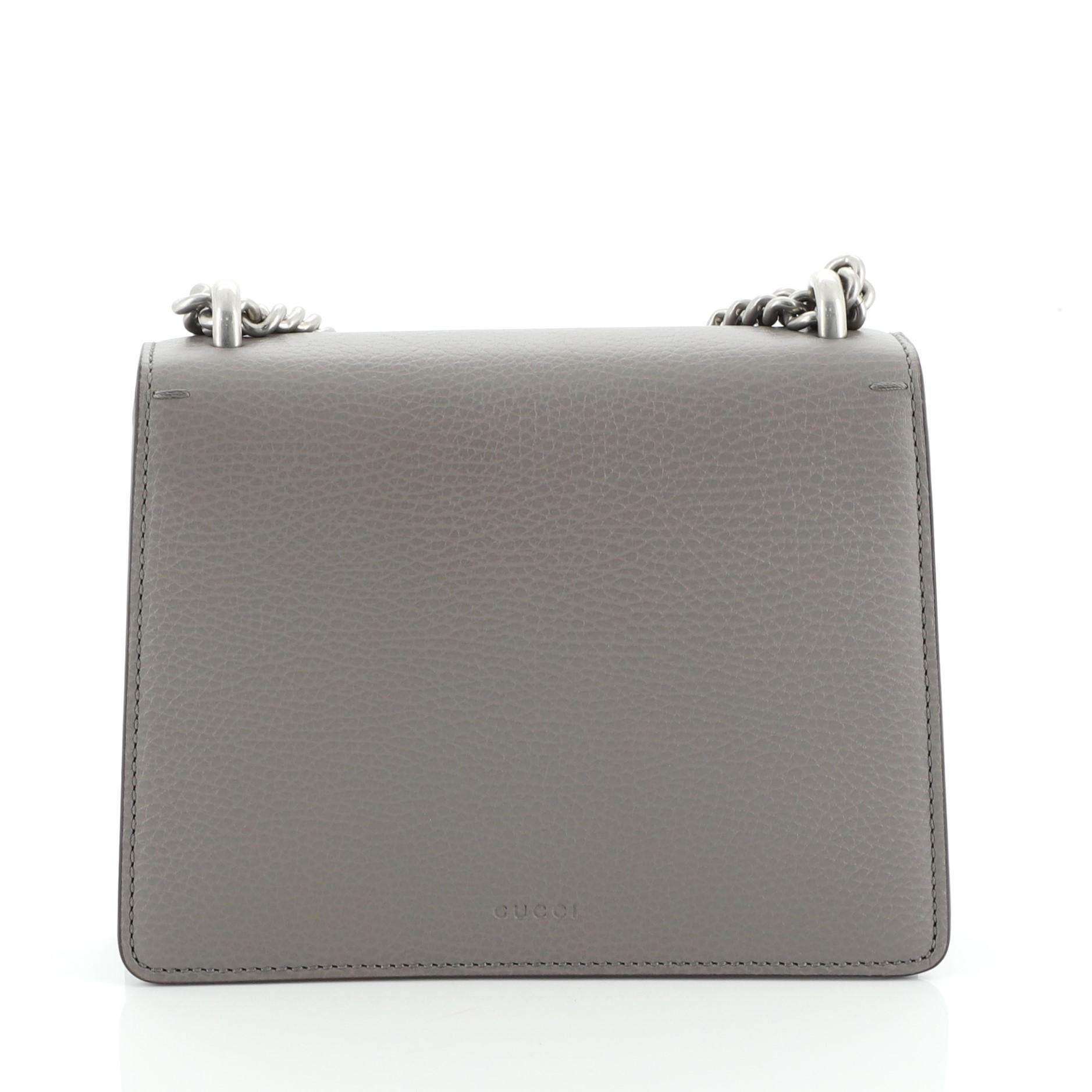 Gray Gucci Dionysus Bag Leather Mini