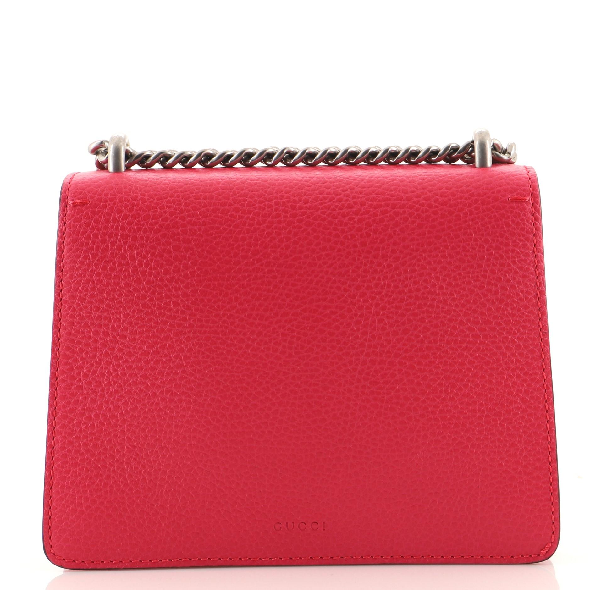 Red Gucci Dionysus Bag Leather Mini