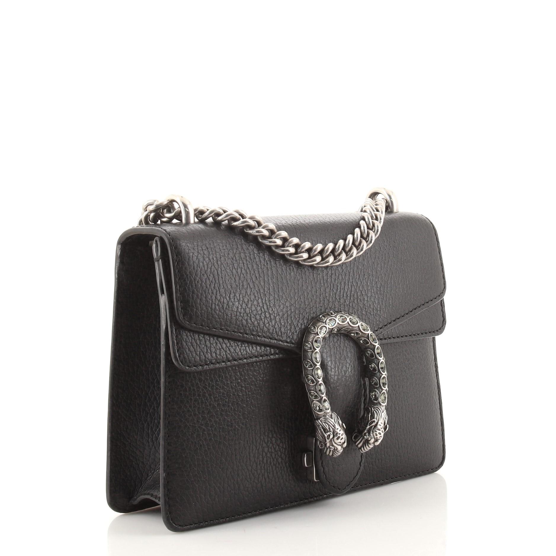 Black Gucci Dionysus Bag Leather Mini