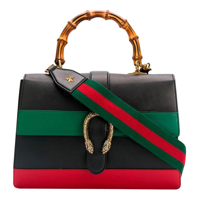 Gucci Dionysus Bamboo Handle Large Leather Tote Bag at 1stDibs
