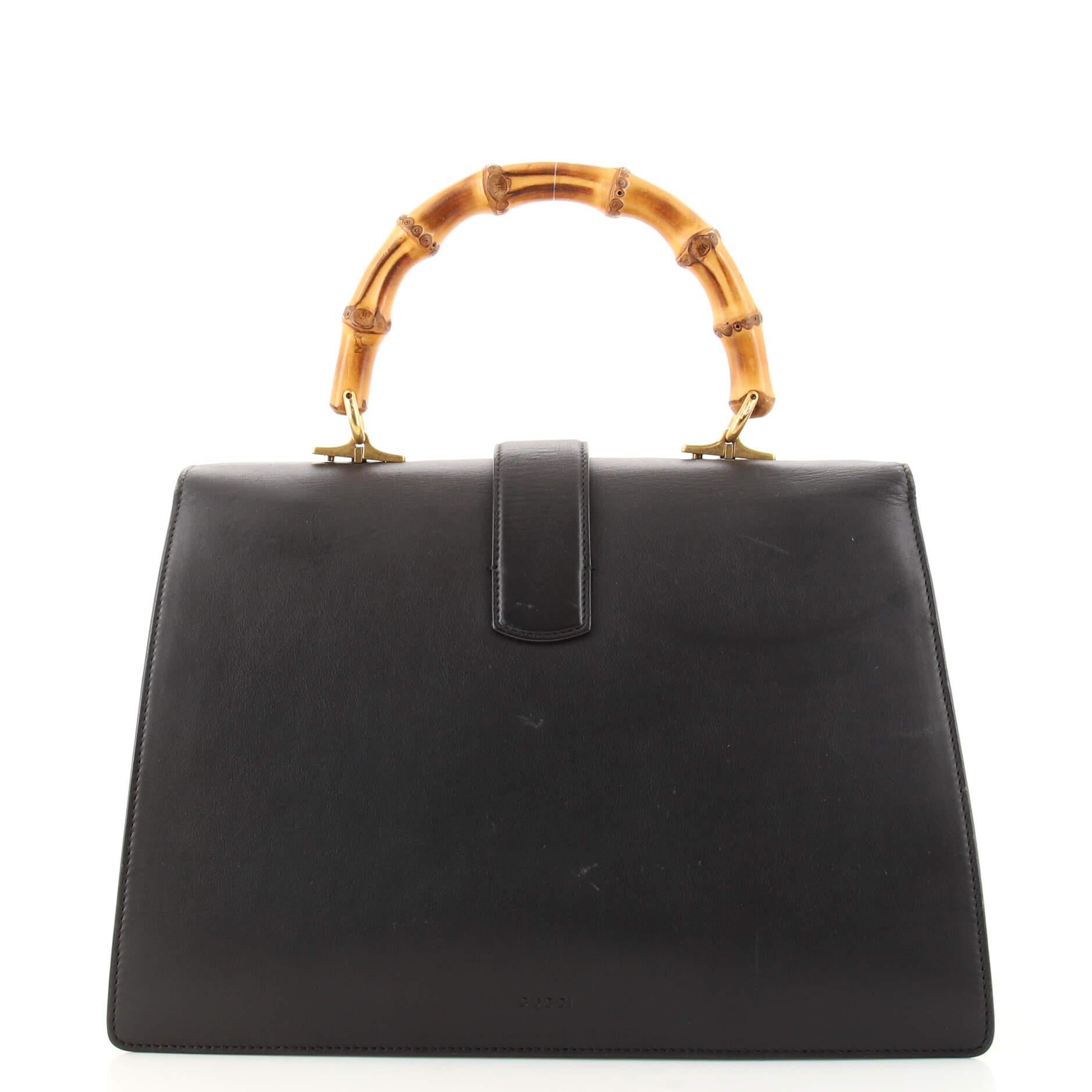 Gucci Dionysus Bamboo Top Handle Bag Colorblock Leather Large In Fair Condition In NY, NY
