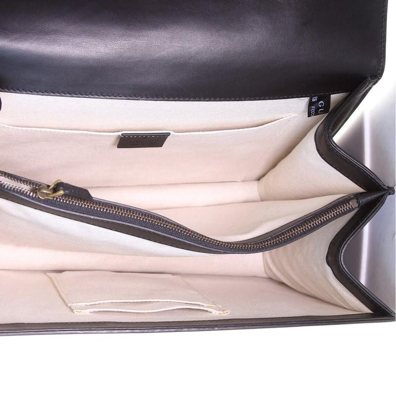 Black Gucci Dionysus Bamboo Top Handle Bag Colorblock Leather Large