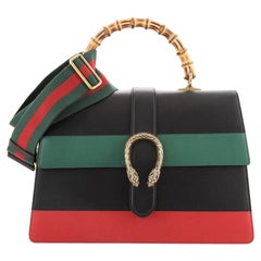 Gucci Dionysus Bamboo Top Handle Bag Colorblock Leather Large