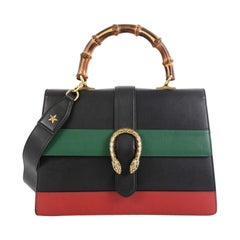 Gucci Dionysus Bamboo Top Handle Bag Colorblock Leather Large 