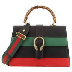 Gucci Dionysus Bamboo Top Handle Bag Colorblock Leather Large
