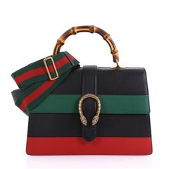 Gucci Dionysus Bamboo Top Handle Bag Colorblock Leather Large