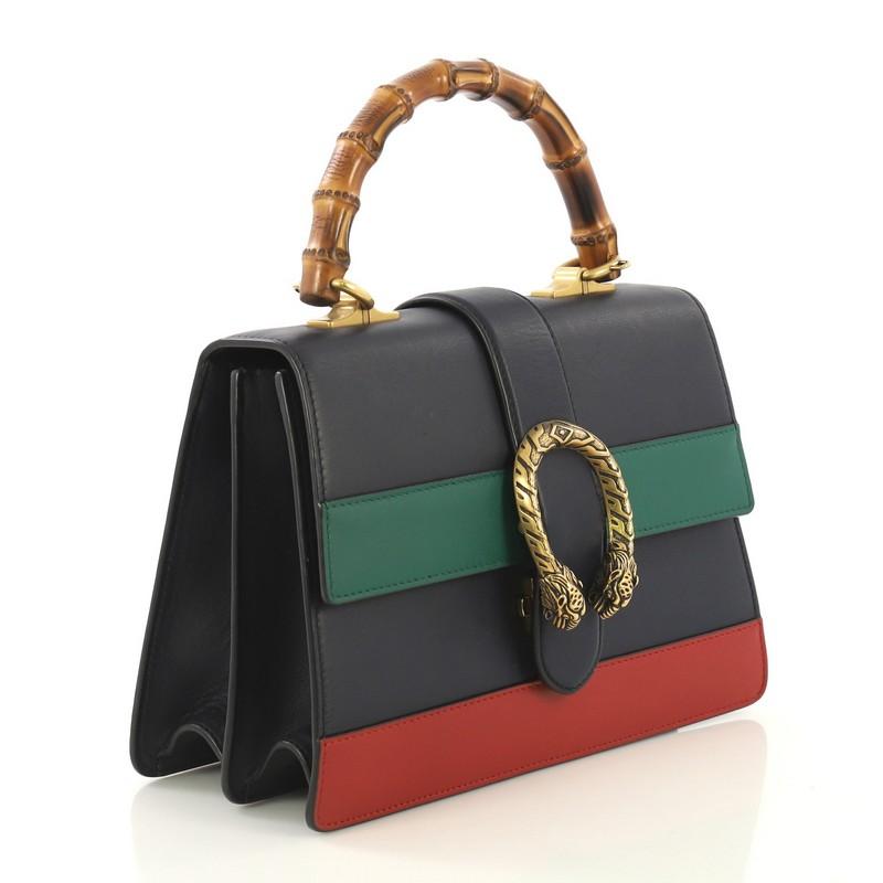 Gucci Dionysus Bamboo Top Handle Bag Colorblock Leather Medium at