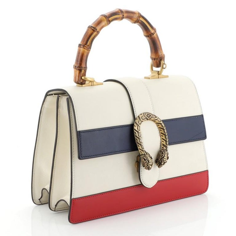Gucci Dionysus Bamboo Top Handle Bag Colorblock Leather Medium For Sale at 1stdibs