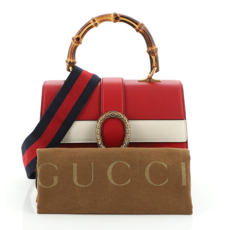 Gucci Dionysus Bamboo Top Handle Bag Colorblock Leather Medium at 1stDibs