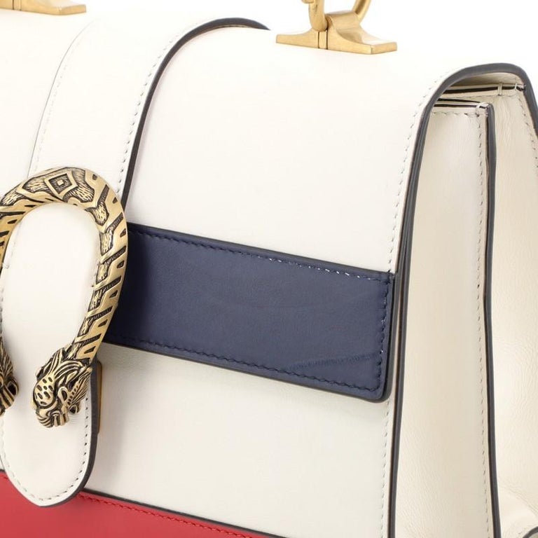 Gucci Dionysus Bamboo Top Handle Bag Colorblock Leather Medium at 1stDibs